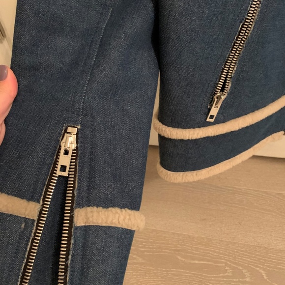 Rag & Bone Dyed Lamb Shearling Collar Trim Jacket - Picture 8 of 8